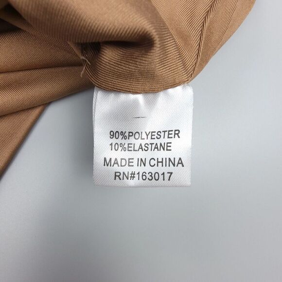 NEW Princess Polly Mia Asymmetric One Shoulder Cut Out Mini Dress Tan Brown US 2 - Picture 6 of 6